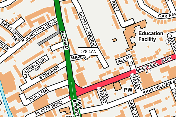 DY8 4AN map - OS OpenMap – Local (Ordnance Survey)