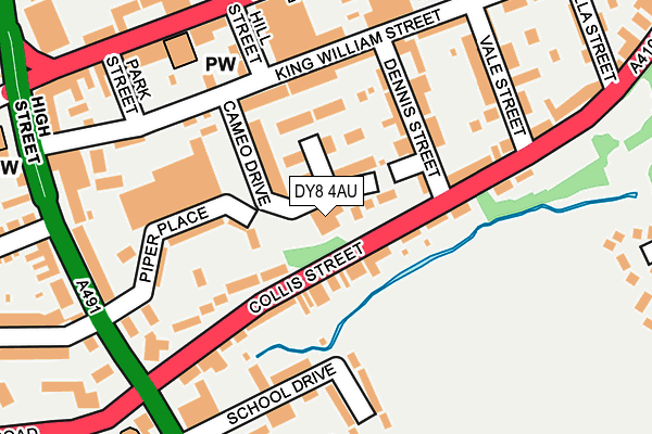 DY8 4AU map - OS OpenMap – Local (Ordnance Survey)
