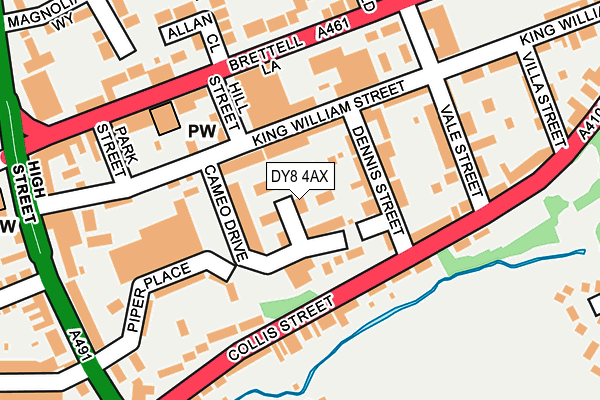 DY8 4AX map - OS OpenMap – Local (Ordnance Survey)