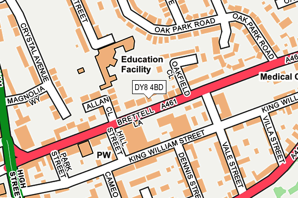 DY8 4BD map - OS OpenMap – Local (Ordnance Survey)