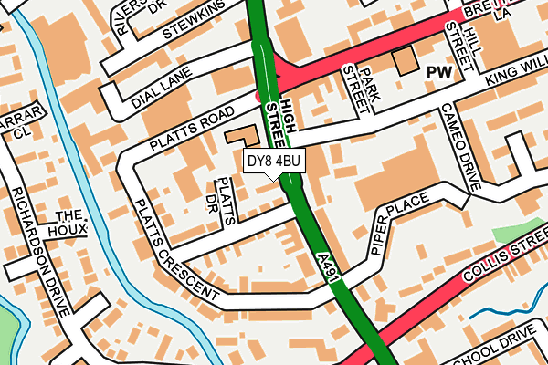 DY8 4BU map - OS OpenMap – Local (Ordnance Survey)