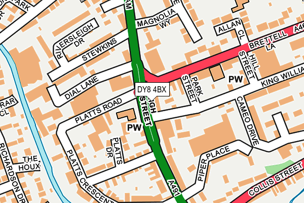 DY8 4BX map - OS OpenMap – Local (Ordnance Survey)