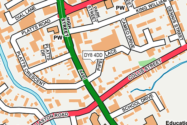 DY8 4DD map - OS OpenMap – Local (Ordnance Survey)