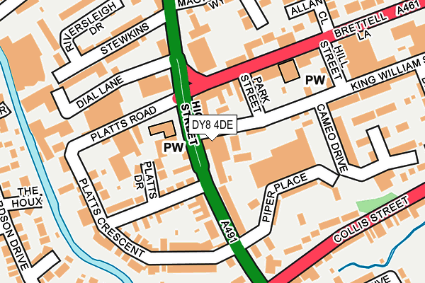 DY8 4DE map - OS OpenMap – Local (Ordnance Survey)