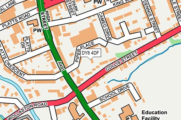 DY8 4DF map - OS OpenMap – Local (Ordnance Survey)