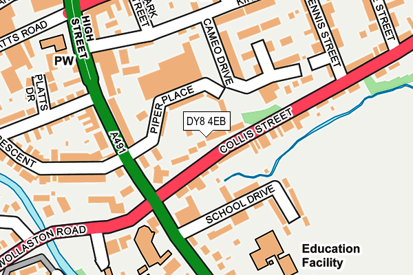 DY8 4EB map - OS OpenMap – Local (Ordnance Survey)