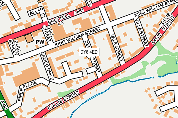 DY8 4ED map - OS OpenMap – Local (Ordnance Survey)