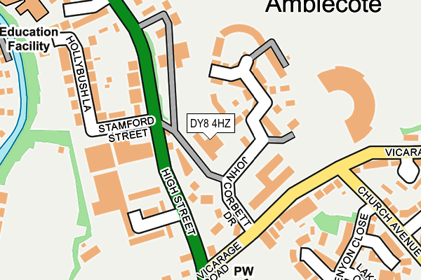DY8 4HZ map - OS OpenMap – Local (Ordnance Survey)