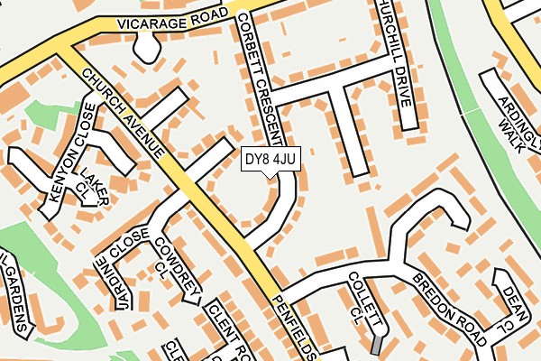 DY8 4JU map - OS OpenMap – Local (Ordnance Survey)
