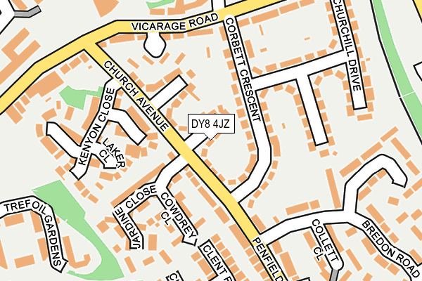 DY8 4JZ map - OS OpenMap – Local (Ordnance Survey)