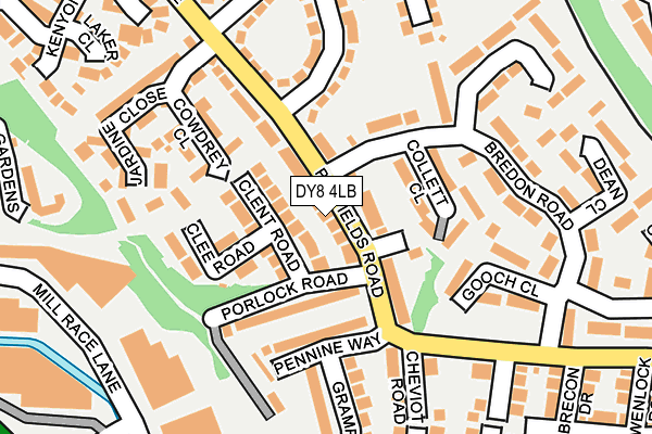 DY8 4LB map - OS OpenMap – Local (Ordnance Survey)