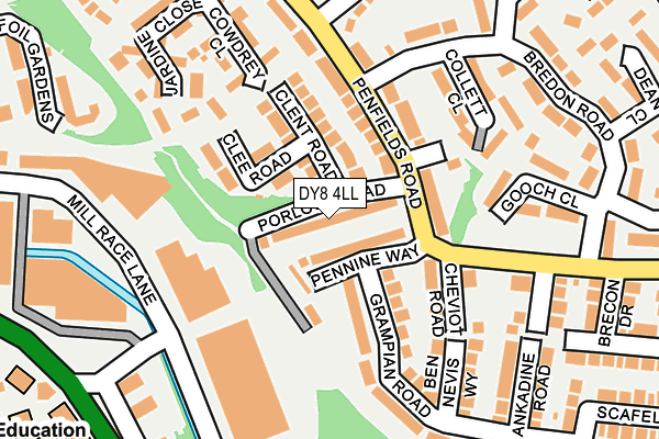DY8 4LL map - OS OpenMap – Local (Ordnance Survey)