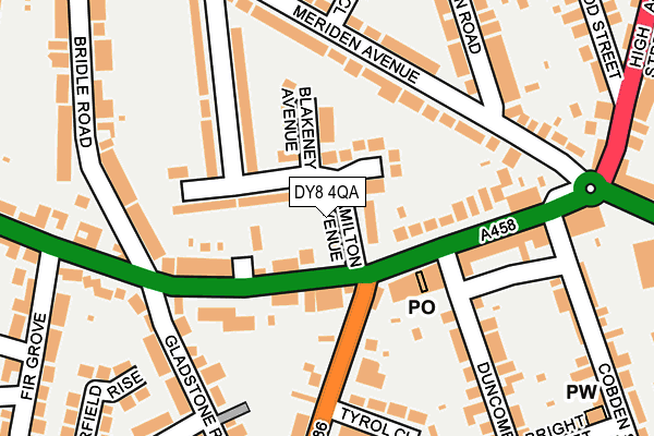 DY8 4QA map - OS OpenMap – Local (Ordnance Survey)