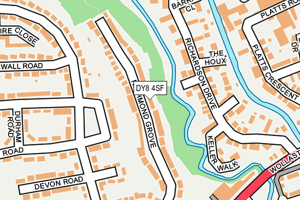 DY8 4SF map - OS OpenMap – Local (Ordnance Survey)