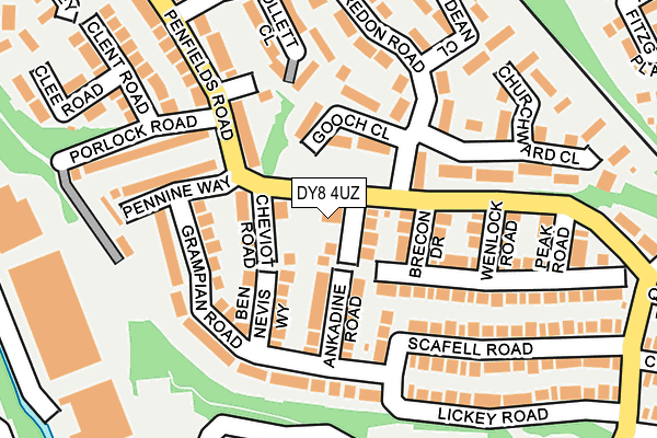 DY8 4UZ map - OS OpenMap – Local (Ordnance Survey)
