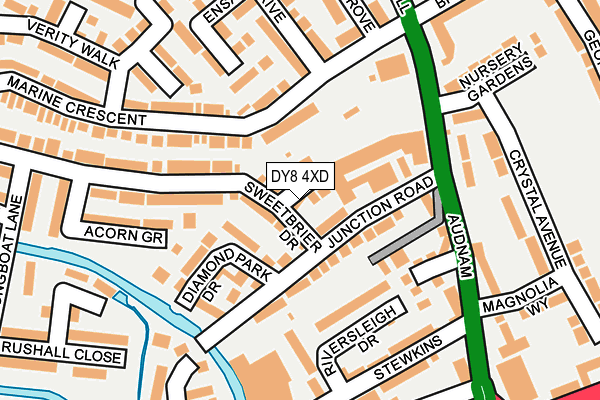 DY8 4XD map - OS OpenMap – Local (Ordnance Survey)