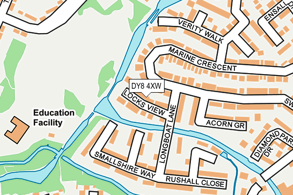 DY8 4XW map - OS OpenMap – Local (Ordnance Survey)