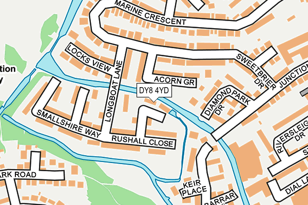 DY8 4YD map - OS OpenMap – Local (Ordnance Survey)