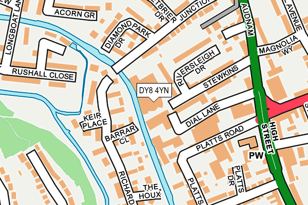 DY8 4YN map - OS OpenMap – Local (Ordnance Survey)