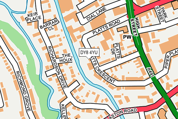 DY8 4YU map - OS OpenMap – Local (Ordnance Survey)