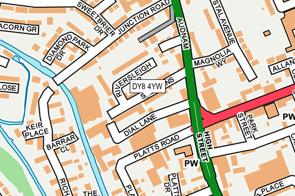 DY8 4YW map - OS OpenMap – Local (Ordnance Survey)