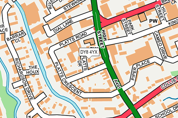 DY8 4YX map - OS OpenMap – Local (Ordnance Survey)