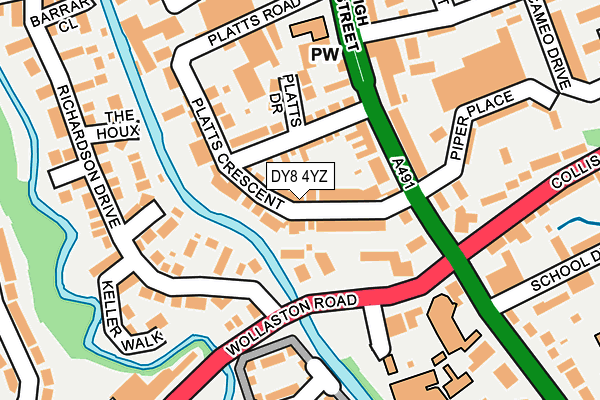 DY8 4YZ map - OS OpenMap – Local (Ordnance Survey)