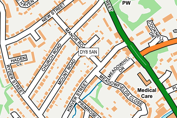 DY8 5AN map - OS OpenMap – Local (Ordnance Survey)