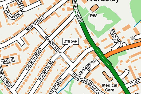 DY8 5AP map - OS OpenMap – Local (Ordnance Survey)