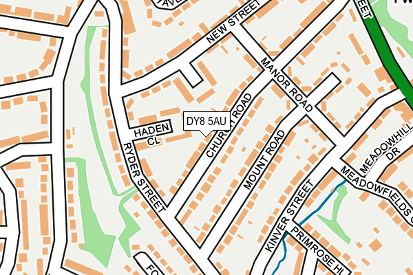 DY8 5AU map - OS OpenMap – Local (Ordnance Survey)