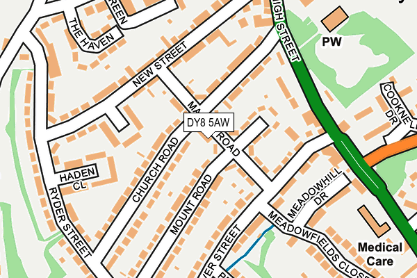 DY8 5AW map - OS OpenMap – Local (Ordnance Survey)
