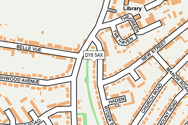 DY8 5AX map - OS OpenMap – Local (Ordnance Survey)
