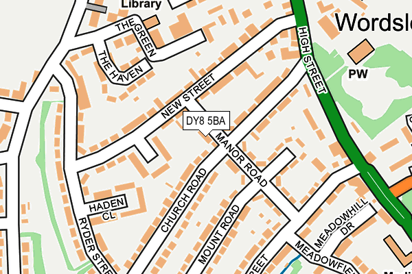 DY8 5BA map - OS OpenMap – Local (Ordnance Survey)