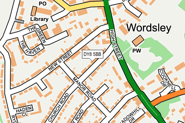 DY8 5BB map - OS OpenMap – Local (Ordnance Survey)
