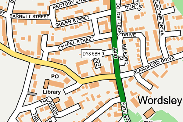 DY8 5BH map - OS OpenMap – Local (Ordnance Survey)