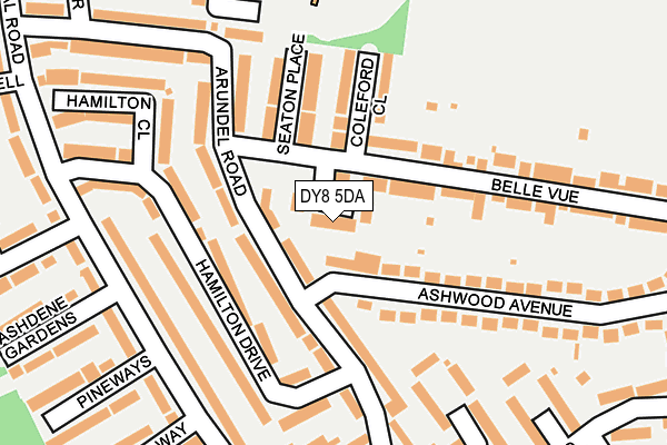 DY8 5DA map - OS OpenMap – Local (Ordnance Survey)