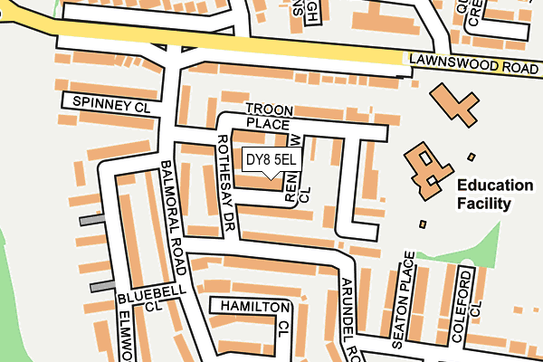 DY8 5EL map - OS OpenMap – Local (Ordnance Survey)
