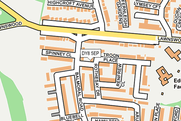 DY8 5EP map - OS OpenMap – Local (Ordnance Survey)