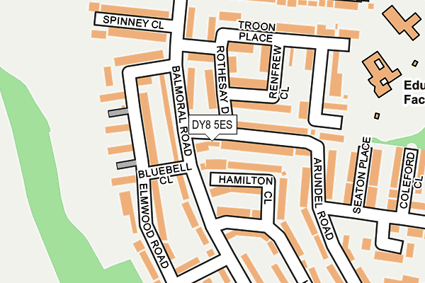 DY8 5ES map - OS OpenMap – Local (Ordnance Survey)