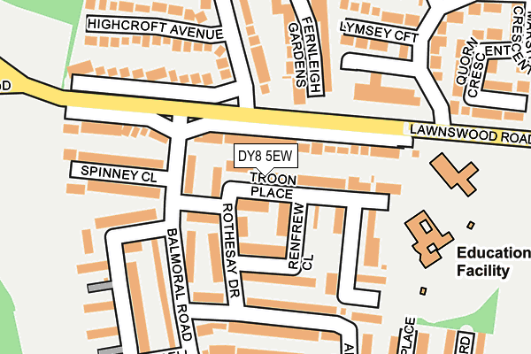 DY8 5EW map - OS OpenMap – Local (Ordnance Survey)
