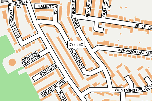 DY8 5EX map - OS OpenMap – Local (Ordnance Survey)