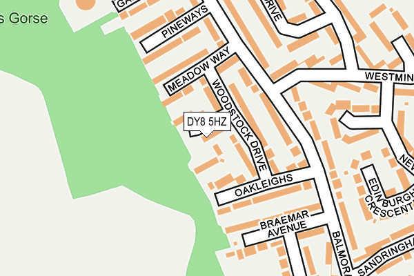 DY8 5HZ map - OS OpenMap – Local (Ordnance Survey)