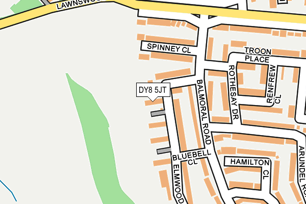 DY8 5JT map - OS OpenMap – Local (Ordnance Survey)