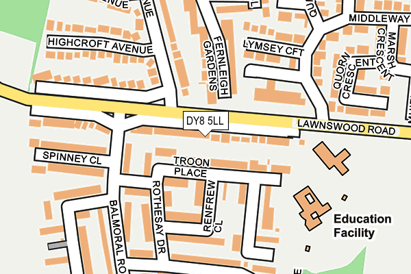 DY8 5LL map - OS OpenMap – Local (Ordnance Survey)