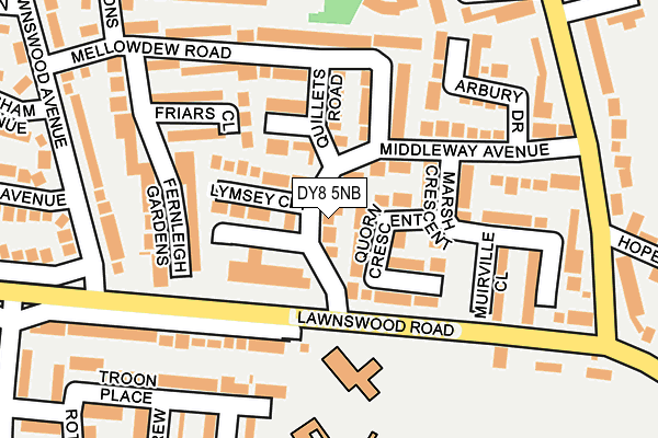 DY8 5NB map - OS OpenMap – Local (Ordnance Survey)