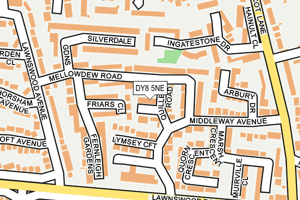 DY8 5NE map - OS OpenMap – Local (Ordnance Survey)