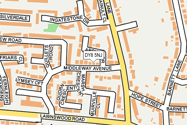 DY8 5NJ map - OS OpenMap – Local (Ordnance Survey)
