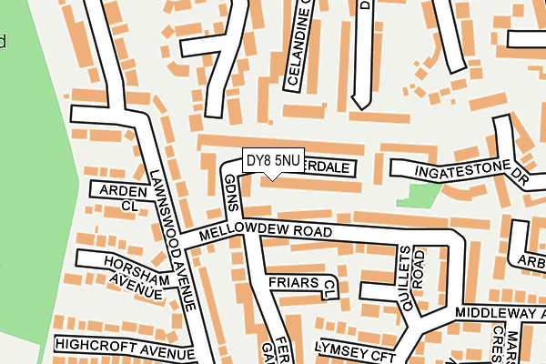 DY8 5NU map - OS OpenMap – Local (Ordnance Survey)