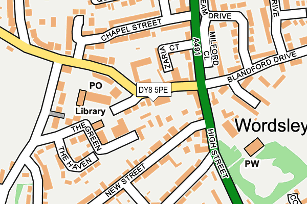 DY8 5PE map - OS OpenMap – Local (Ordnance Survey)