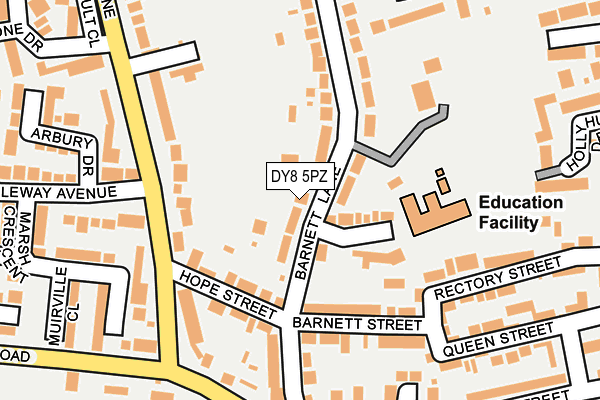 DY8 5PZ map - OS OpenMap – Local (Ordnance Survey)